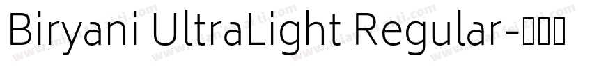 Biryani UltraLight Regular字体转换